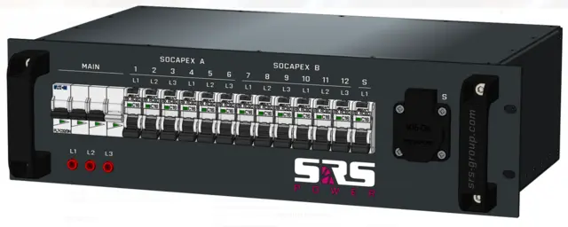 SRS PDU 32T2SX1S 32A-400V 13x16A 32A RED 1,5M in, 2xSOCA,1 Schuko Front 