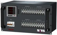 SRS PDU 6324SPRCBO 63A-230V 24x16A,Meter 63/4P-BLUE-1,5M in, 4xSOCA+24 Schuko Out