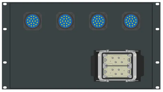 SRS PDU634XRDY 24x16A out, 3x63A in 63A Hybrid Harting In - UTEN kabler 