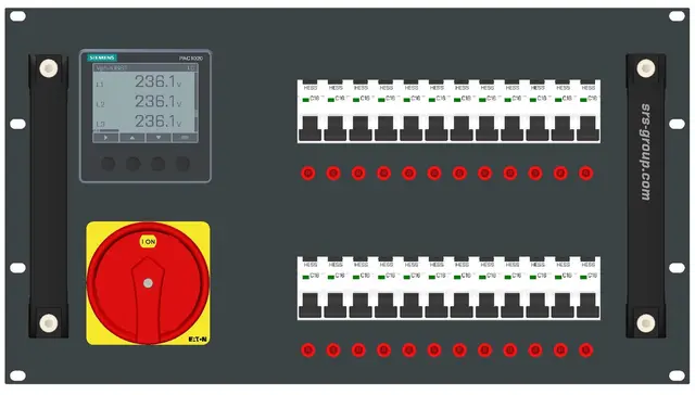 SRS PDU634XRDY 24x16A out, 3x63A in 63A Hybrid Harting In - UTEN kabler 