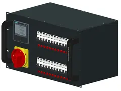 SRS PDU634XRDY 24x16A out, 3x63A in 63A Hybrid Harting In - UTEN kabler