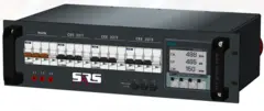 SRS PDU 63A BLUE 230V, Meter+fuses FRONT 63A/4 in(1,5m)+Chass link,3x32a BLUE out