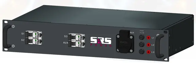 SRS PDU 325SRCBO-2U DELTA 4x16A Out 32A BLUE 1,5M in,4 Schuko Out + 1 Front 