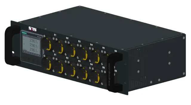 SRS PDU 6x16A, 12xSchuko+Meter in Front Rear Fuses&32A Hybrid Harting, No Cables 