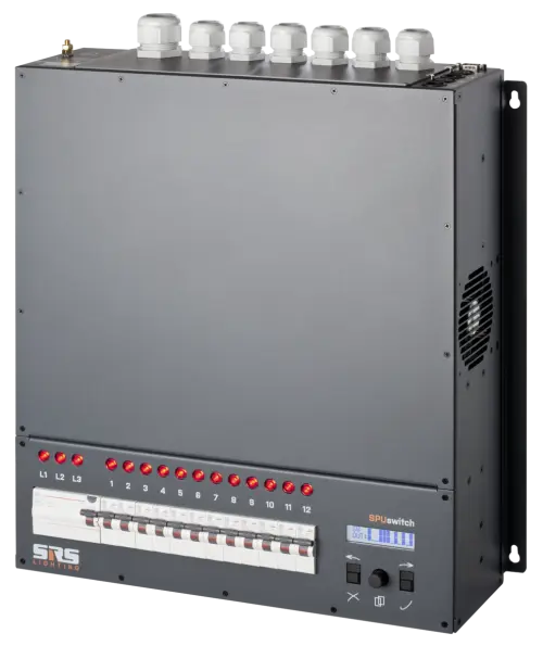 SRS SPU6010B-8 Socapex 32A 6x10A / 2.3kW, main switch 