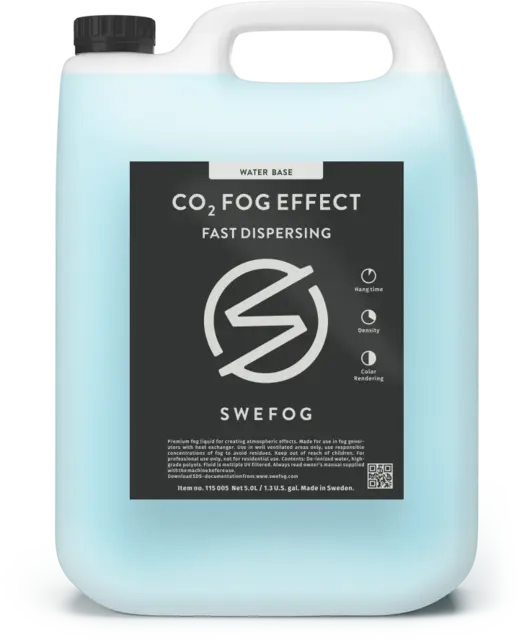 Swefog CO2 FOG , FAST dispersing, 5L Vannbasert, effect to mimic CO2 