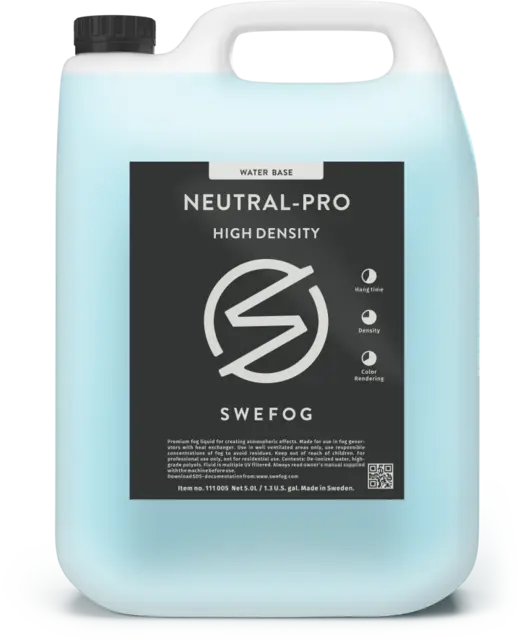 Swefog SMOKE Fluid HD, 5L Vannbasert væske, Hengtid 30-90 min. 