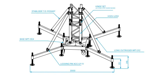 Prolyte MPT-004 MP Tower Base Section 