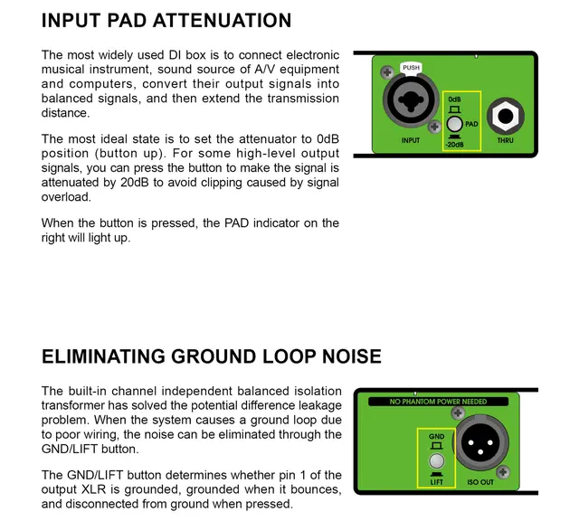 UNiKA PRO-ONE Passive DI Box Passive line DI Box with custom Iso 