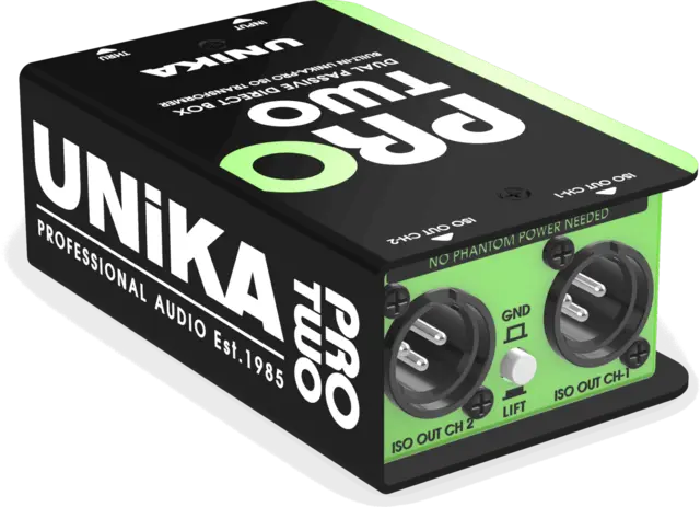 UNiKA PRO-TWO Passive DI box Passive Dual Line DI Box with Custom ISO 