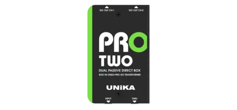 UNiKA PRO-TWO Passive DI box Passive Dual Line DI Box with Custom ISO