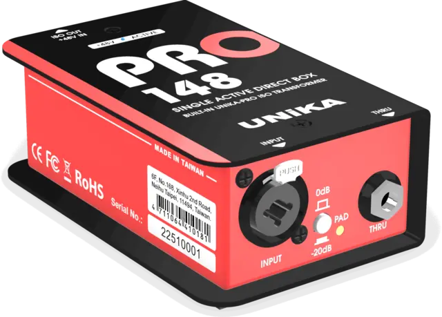 UNiKA PRO-148 Active DI box Active 48V DI Box with custom Iso 