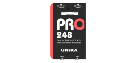 UNiKA PRO-248 Active DI box Active Dual 48V DI Box with custom Iso