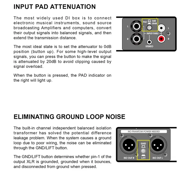 UNiKA PRO-MMD Multimedia DI Passive Stereo, Custom ISO 