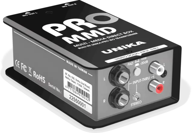 UNiKA PRO-MMD Multimedia DI Passive Stereo, Custom ISO 