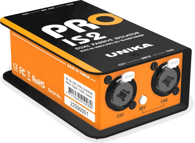 UNiKA PRO-IS2 2 channel ISO-Box, Transformer-isolated 