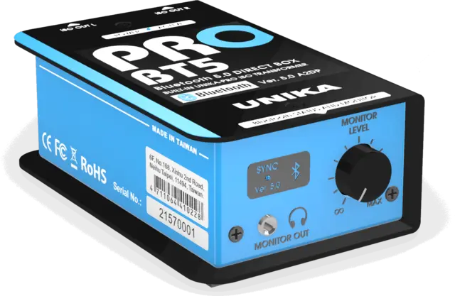 UNiKA PRO-BT5 Bluetooth DI-Box Bluetooth v5.0 Di box, Custom ISO 