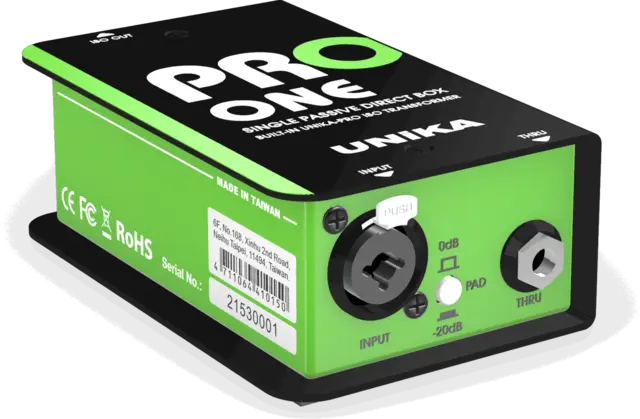 UNiKA PRO-ONE Passive DI Box Passive line DI Box with custom Iso 