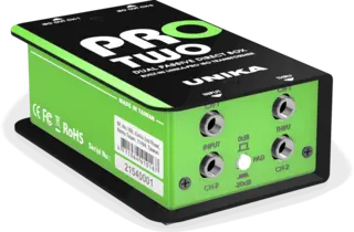 UNiKA PRO-TWO Passive DI box Passive Dual Line DI Box with Custom ISO