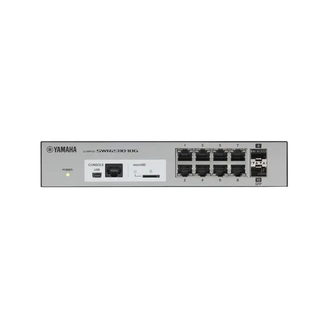 Yamaha SWR2310-10G L2 Switch 8 LAN-porter og 2 SFP 