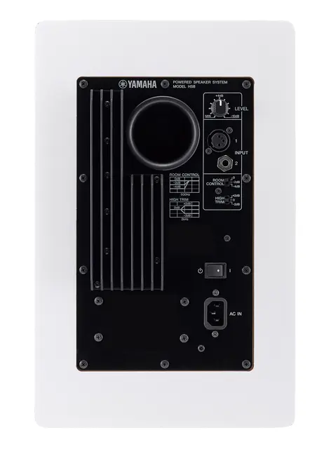 Yamaha HS8W 2-way bi-amp speaker, 8" / 1", White 