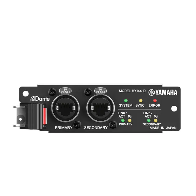 Yamaha Dante interface card 144 channels I/O at 96kHz/32 bit 