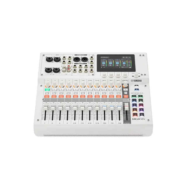 Yamaha MGX12V,White 12 Analog Inputs 4 Combo / 4 TRS / 4 RCA), 18-track USB 