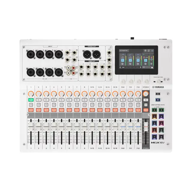 Yamaha MGX16V, White,16 Analog Inputs Miksepult med videogrensesnitt 