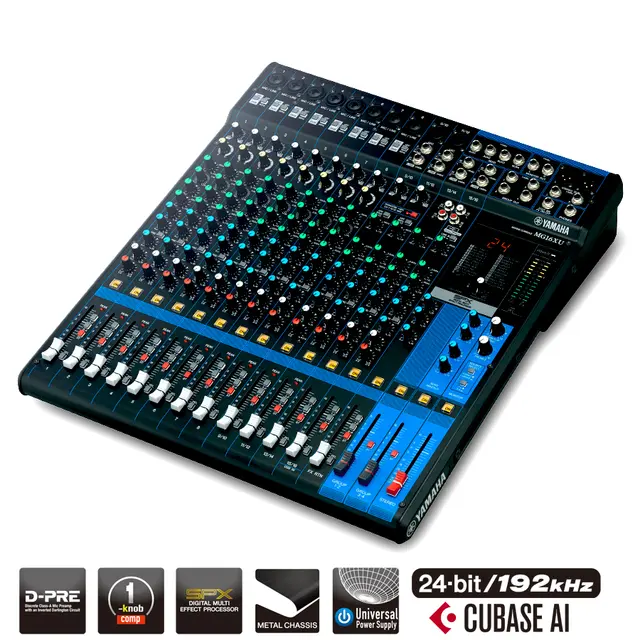 Yamaha MG16XU Lydmikser 10 mic, 4 stereo, 4 Aux, FX 