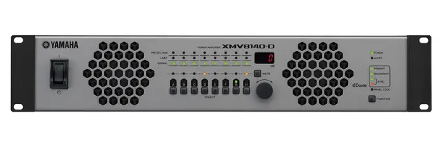 Yamaha XMV8140-D Dante  Multichannel Amp 8x140W @8/4Ohm. 4x280W m/Dante 