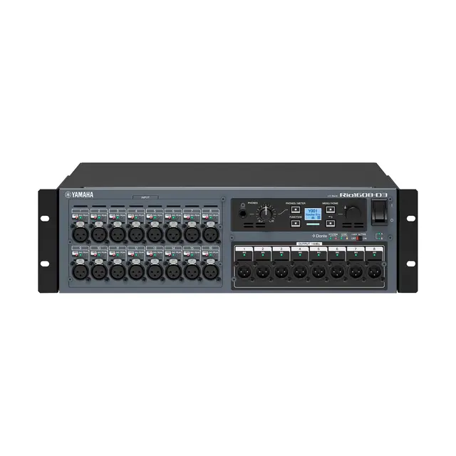 Yamaha Rio1608-D3 I/O rack 16 in/ 8 out Dante-Compatible Input/Output Unit 