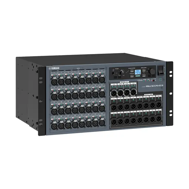 Yamaha Rio3224-D3  I/O rack 32 in/16out Dante-compatible unit, 8 AES/EBU 