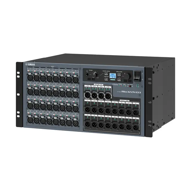 Yamaha Rio3224-D3  I/O rack 32 in/16out Dante-compatible unit, 8 AES/EBU 
