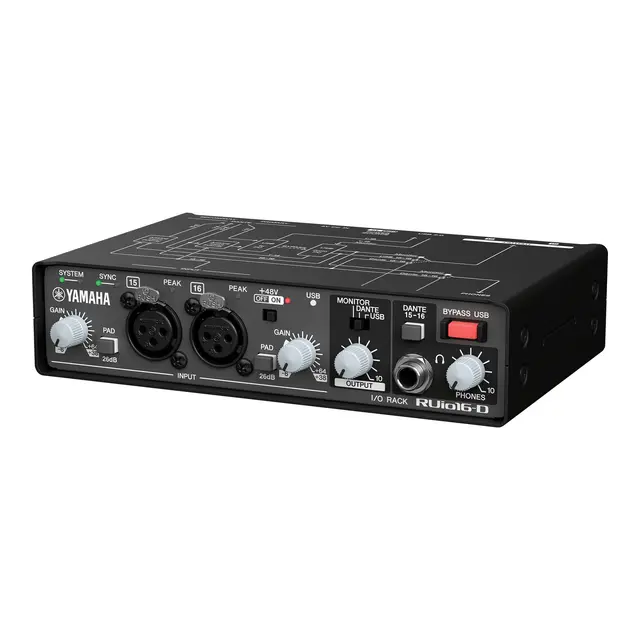 Yamaha RUio16-D Audio interface Dante USB, analog / VST Rack Pro. 