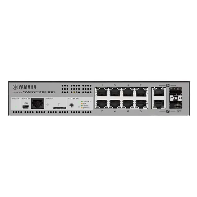 Yamaha SWR2311P-10G L2 Switch PoE LAN/SFP-kombinasjonsporter 