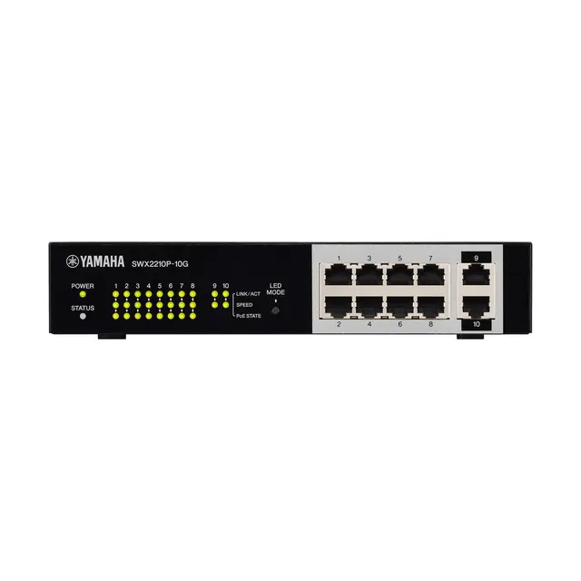 Yamaha SWX2210P-10G Smart L2 switch Dante and PoE+ 
