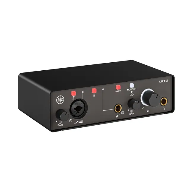 Yamaha UR12MK3,Black 2-in/2-out USB-C Audio Interface with 24-bit/192 kHz 