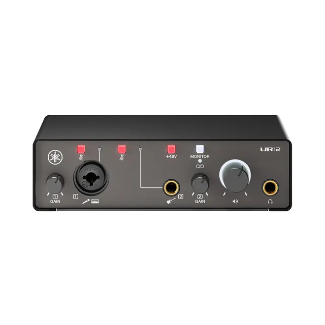 Yamaha UR12MK3,Black 2-in/2-out USB-C Audio Interface with 24-bit/192 kHz 