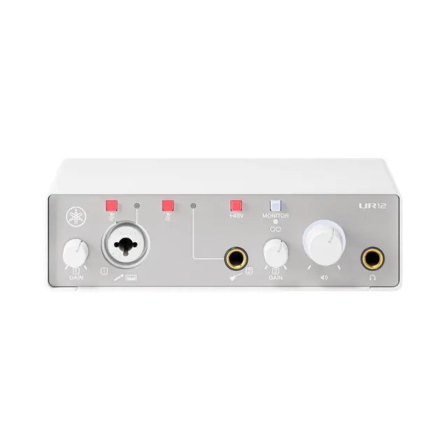 Yamaha UR12MK3, White 2-in/2-out USB-C Audio Interface with 24-bit/192 kHz 