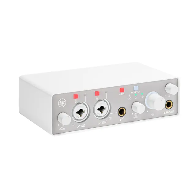 Yamaha UR22MK3, White 2-in/2-out USB-C Audio Interface with 24-bit/192 kHz 