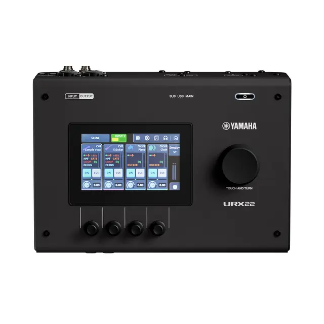 Yamaha URX22,Black 4-in/2-out USB-C Audio Interface with 32-bit/192kHz 