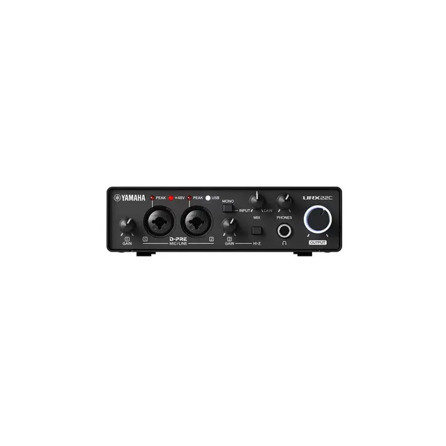 Yamaha URX22C 2-in/2-out USB-C Audio/MIDI Interface with 32-bit/192 kHz 