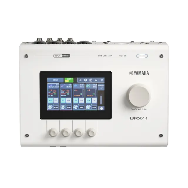 Yamaha URX44, White 6-in/4-out USB-C Audio Interface with 32-bit/192kHz 