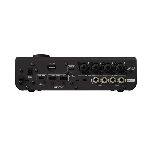 Yamaha URX44V,Black 6-in/4-out USB-C Audio Interface with 32-bit/192 kHz 