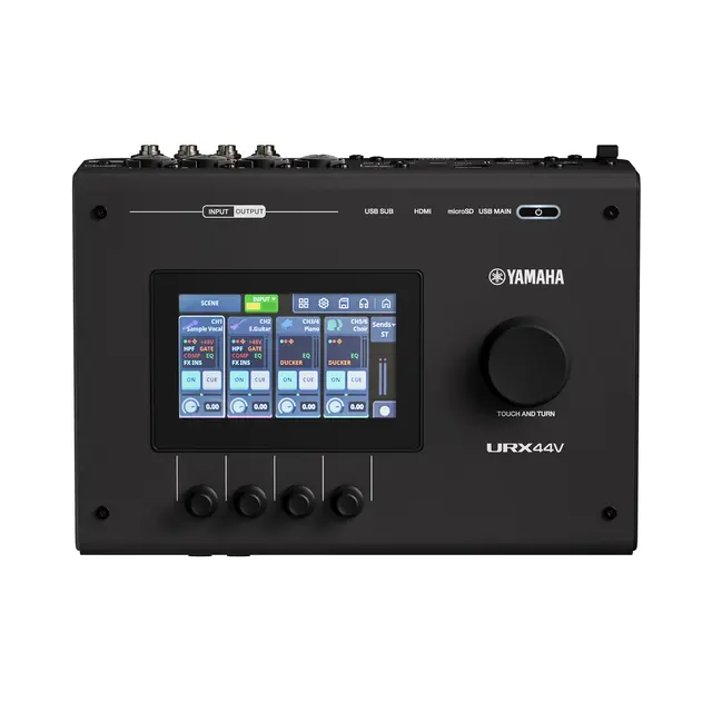 Yamaha URX44V,Black 6-in/4-out USB-C Audio Interface with 32-bit/192 kHz 
