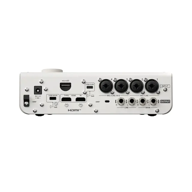 Yamaha URX44V,White 6-in/4-out USB-C Audio Interface with 32-bit/192 kHz 