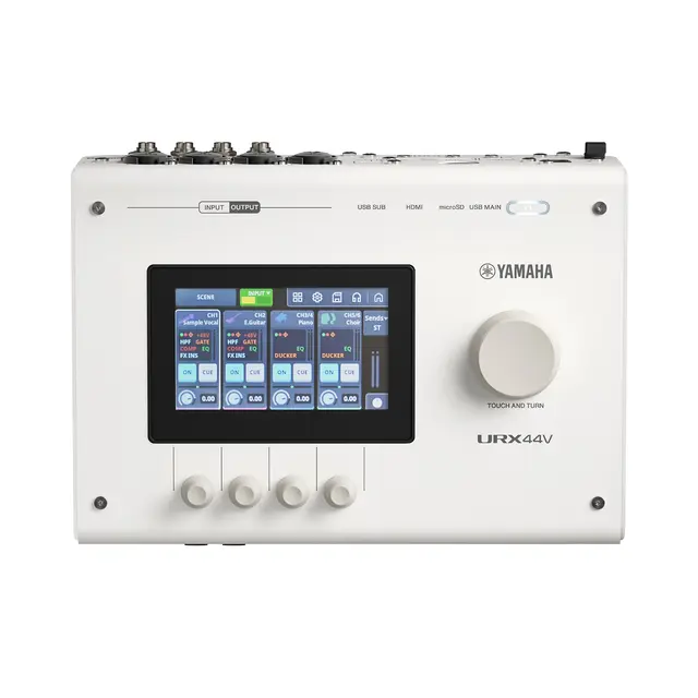 Yamaha URX44V,White 6-in/4-out USB-C Audio Interface with 32-bit/192 kHz 