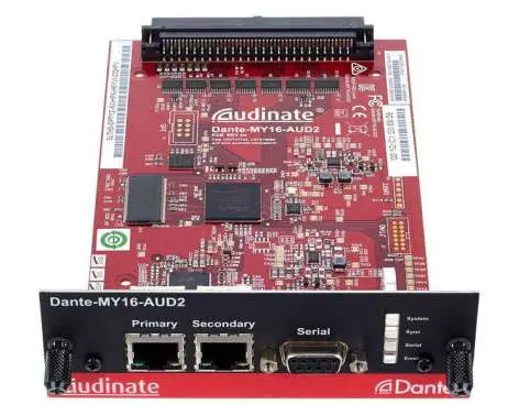 Yamaha MY16-AUD2 16-Channel Dante I/O Network I/O Card 